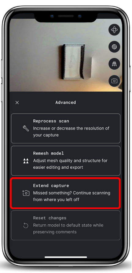 Extend Capture Button