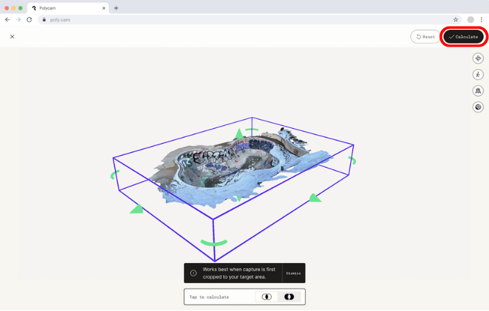 Calculate button interface