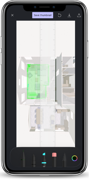  Screenshot showing a user drawing along the ruler's edge with a Drawing
      Tool to create a perfectly straight line